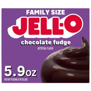 Jell-O Chocolate Fudge Artificially Flavored Instant Pudding & Pie Filling Mix Family Size - 5.9 Oz
