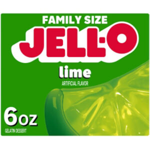 Jell-O Lime Artificially Flavored Gelatin Dessert Mix Family Size - 6 Oz