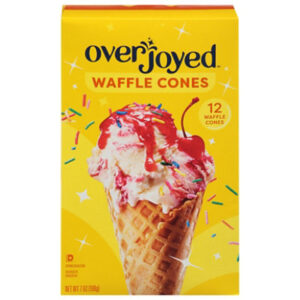 Overjoyed/Signature Select Waffle Cones Sweet Crispy 12 Count - 7 Oz