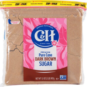 C&H Premium Pure Cane Dark Brown Sugar Bag - 2 LB
