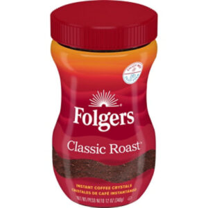 Folgers Coffee Instant Classic Roast - 12 Oz