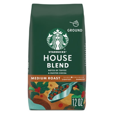 Starbucks House Blend 100% Arabica Medium Roast Ground Coffee Bag - 12 Oz