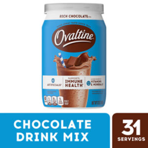 Ovaltine Rich Chocolate Drink Mix Powdered Drink Mix For Hot And Cold Milk Canister - 12 Oz