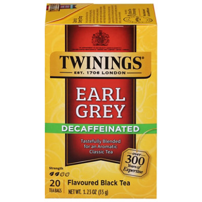 Twinings of London Black Tea Earl Grey Decaffeinated - 20 Count