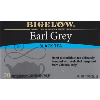 Bigelow Black Tea Bags Earl Grey 20 count - 1.18 Oz