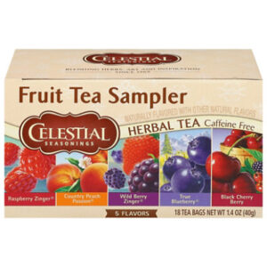 Celestial Seasonings Herbal Tea Bags Caffeine Free Fruit Tea Sampler 18 Count - 1.4 Oz