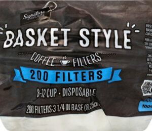 Signature SELECT Coffee Filters Basket Style 8-12 Cup - 200 Count