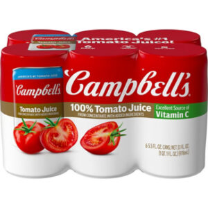 Campbell's 100% Tomato Juice - 6-5.5 Fl. Oz.