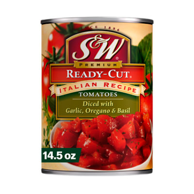 S&W Premium Ready-Cut Diced Italian Recipe Tomatoes - 14.5 Oz