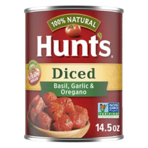 Hunt's Diced Tomatoes With Basil Garlic & Oregano - 14.5 Oz
