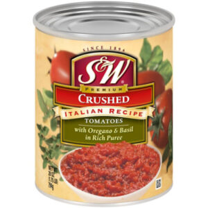 S&W Premium Crushed Italian Recipe Tomatoes with Oregano & Basil - 28 Oz
