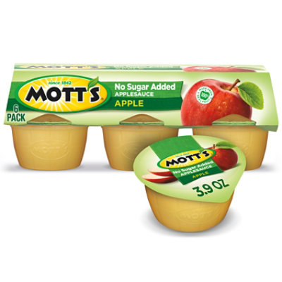 Motts No Sugar Added Applesauce Cups - 6-3.9 Oz