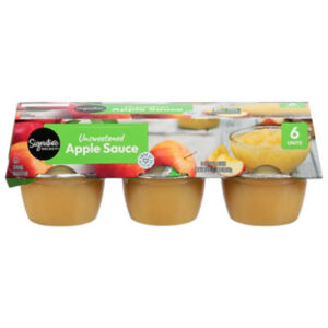 Signature SELECT Apple Sauce Unsweetened Cups - 6-4 Oz