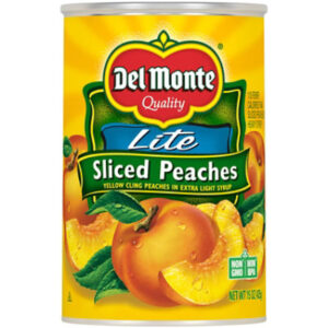 Del Monte Lite Yellow Cling Sliced Peaches in Extra Light Syrup - 15 Oz