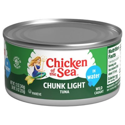 Chicken of the Sea Chunk Light Tuna in Water - 12 Oz Can