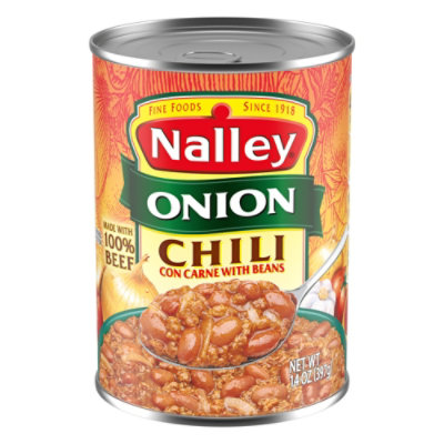 Nalley Chili Con Carne With Beans And Onions - 14 Oz