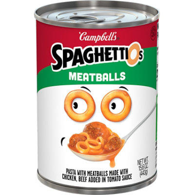Campbell's SpaghettiOs Canned Pasta with Chicken Meatballs - 15.6 Oz