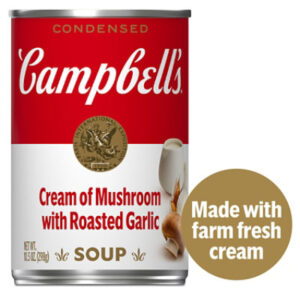 Campbell's Condensed Cream of Mushroom Soup With Roasted Garlic - 10.5 Oz