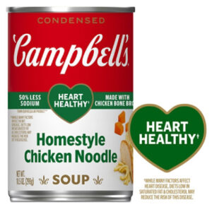 Campbell's Condensed Heart Healthy Homestyle Chicken Noodle Soup - 10.5 Oz