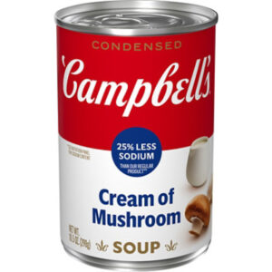 Campbell's Condensed 25% Less Sodium Cream Of Mushroom Soup - 10.5 Oz