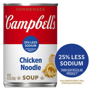 Campbell's Condensed 25% Less Sodium Chicken Noodle Soup - 10.75 Oz