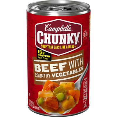 Campbell's Chunky Beef Soup with Country Vegetables - 18.8 Oz