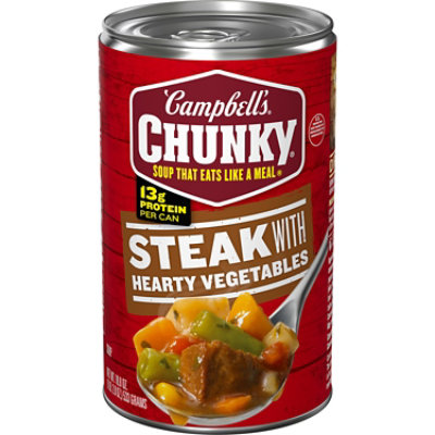 Campbell's Chunky Steak With Hearty Vegetables Soup - 18.8 Oz