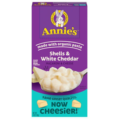 Annie's Homegrown Macaroni & Cheese Shells & White Cheddar Box - 6 Oz