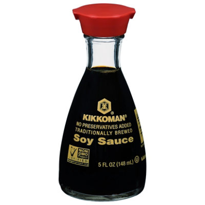 Kikkoman Soy Sauce Traditionally Brewed Non GMO - 5 Fl. Oz.
