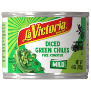La Victoria Green Chiles Diced Fire Roasted Mild Can - 4 Oz