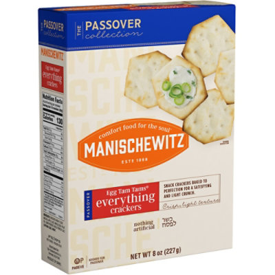 Manischewitz Tam Tam Everything Crackers Passover - 8 Oz