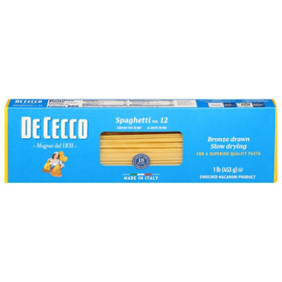 De Cecco Pasta No. 12 Spaghetti Box - 1 Lb
