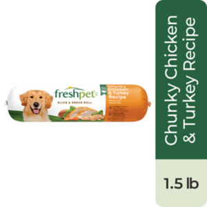 Freshpet Healthy and Natural Dog Food Fresh Chicken and Turkey Roll - 1.5 Lb