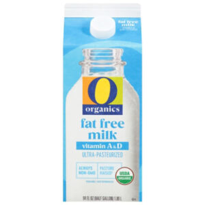O Organics Fat Free Milk 0% Milkfat - Half Gallon