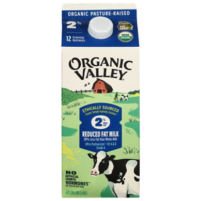 Organic Valley Milk Organic Reduced 2% Milk Fat - Half Gallon