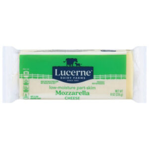 Lucerne Cheese Natural Mozzarella Low Moisture Part Skim - 8 Oz
