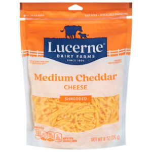 Lucerne Cheese Shredded Medium Cheddar - 8 Oz