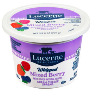 Lucerne Cream Cheese Spread Whipped Mixed Berry Flavor - 8 Oz