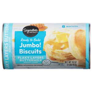 Signature SELECT Biscuits Flaky Buttermilk Jumbo 8 Count - 16 Oz