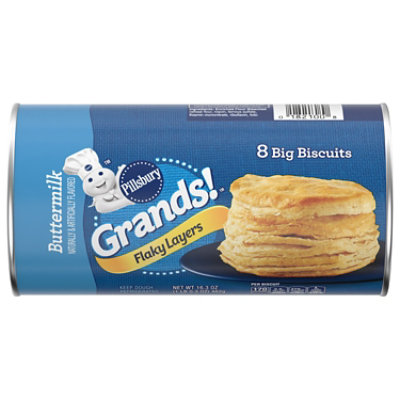 Pillsbury Grands! Biscuits Flaky Layers Buttermilk 8 Count - 16.3 Oz