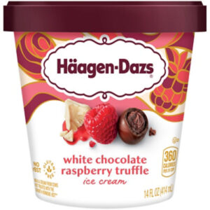 Haagen-Dazs White Chocolate Raspberry Truffle Ice Cream - 14 Oz