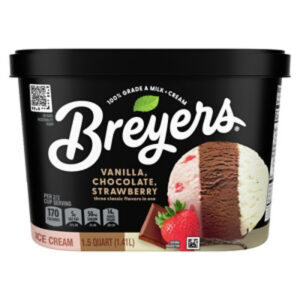 Breyers Original Vanilla Chocolate Strawberry Ice Cream - 48 Oz