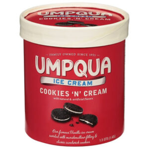 Umpqua Cookies N Cream Ice Cream - 1.5 Quart