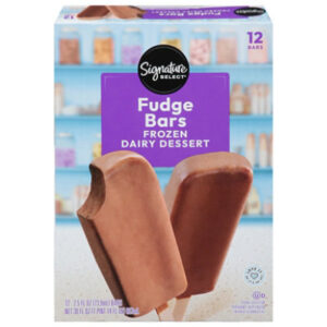 Signature SELECT Frozen Dairy Dessert Fudge Bars Chocolaty - 12-2.5 Fl. Oz.