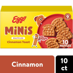 Eggo Minis Frozen Waffle Bites Cinnamon Toast Frozen Breakfast 10 Count - 10.75 Oz