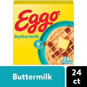 Eggo Frozen Waffles Buttermilk Frozen Breakfast 24 Count - 29.6 Oz