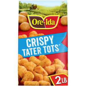 Ore-Ida Crispy Tater Tots Seasoned Shredded Frozen Potatoes - 32 Oz