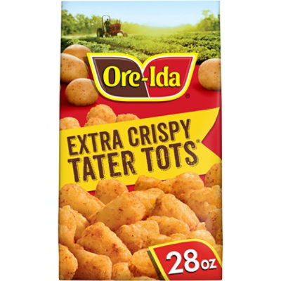 Ore-Ida Extra Crispy Tater Tots Seasoned Shredded Frozen Potatoes - 28 Oz