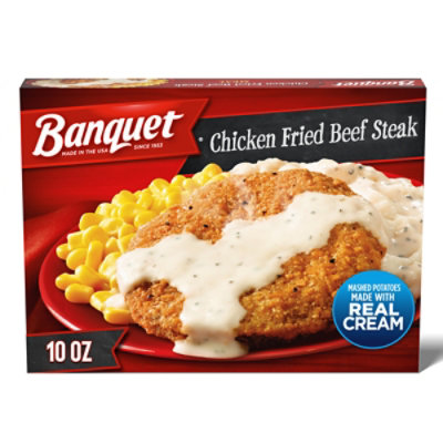 Banquet Chicken Fried Beef Steak Frozen Meal - 10 Oz
