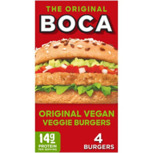 BOCA Original Vegan Veggie Burgers - 4 Count